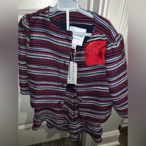 Tweed Jeanie and jack crop jacket with matching peplum skirt